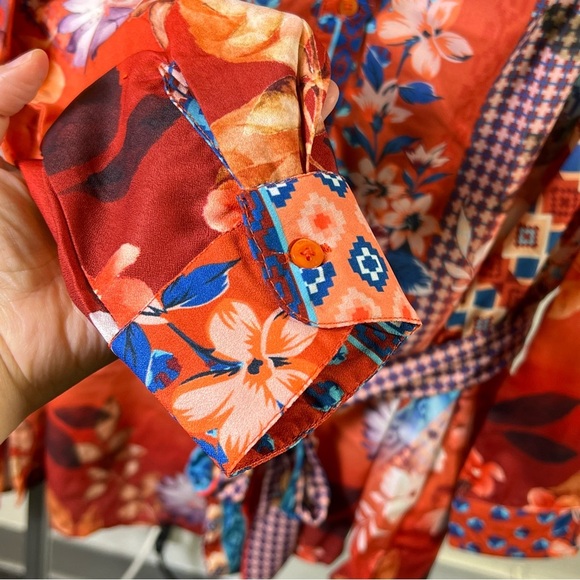 Tolani Collection Women’s Long-Sleeve Tunic with Tie Front Size XS - Picture 3 of 7